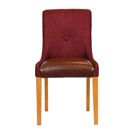 JA295 - Bath Soft Oak Dining Chair with Scarlett Back & Espresso Seat (6 Pack)