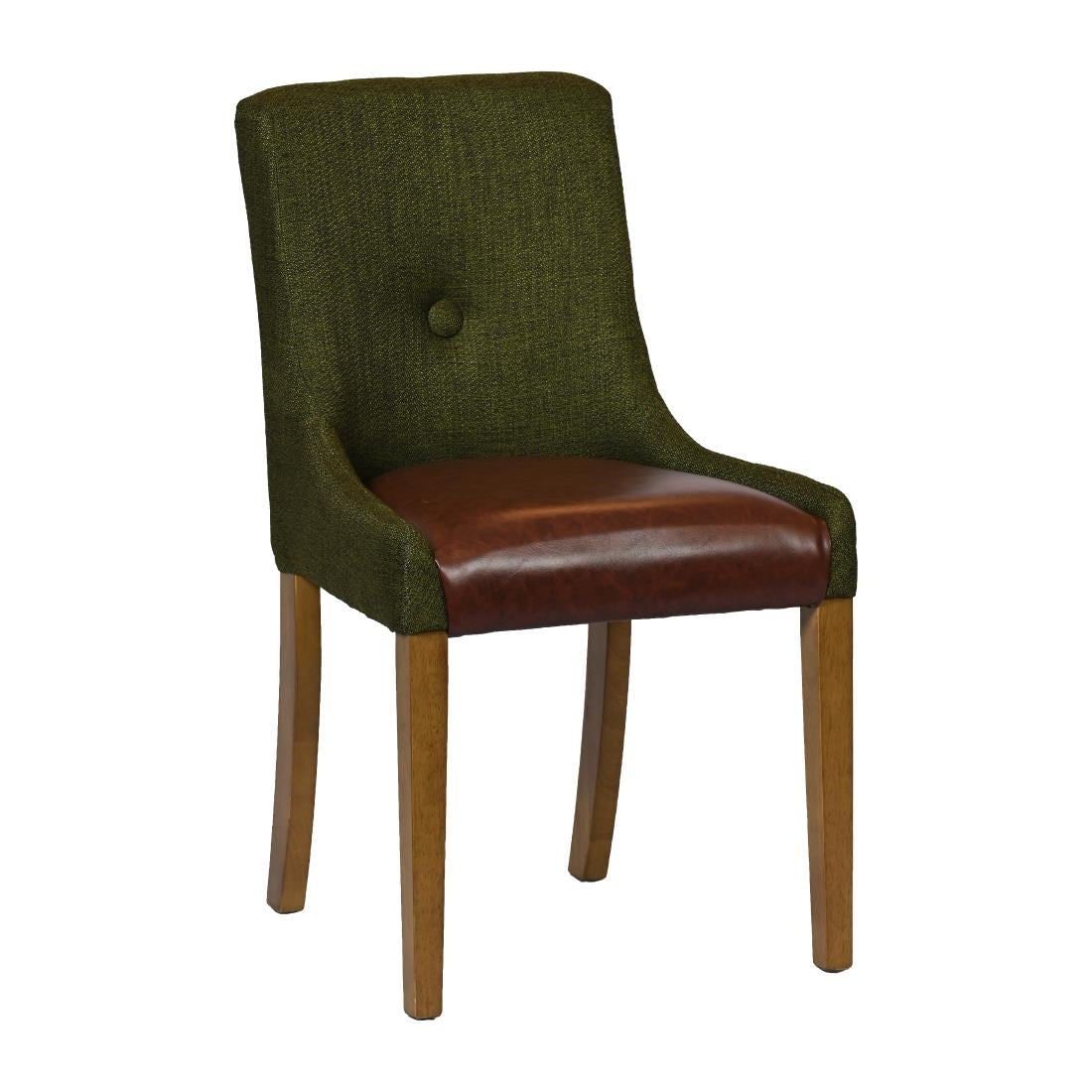 JA296 - Bath Weathered Oak Dining Chair with Forest Back & Espresso Seat (6 Pack)