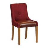 JA299 - Bath Weathered Oak Dining Chair with Scarlett Back & Espresso Seat (6 Pack)
