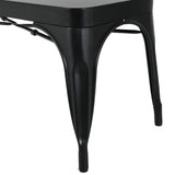 JA328 Bolero Bistro Metal Bench Black 1000x370mm (Set 2)