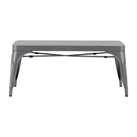 JA329 Bolero Bistro Metal Bench Gun Metal 1000x370mm (Set 2)