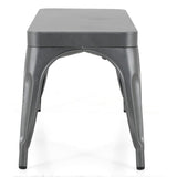 JA329 Bolero Bistro Metal Bench Gun Metal 1000x370mm (Set 2)