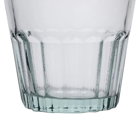 JA332 Olympia Recycled Glass Fluted Rocks Tumblers 250ml (6 Pack)