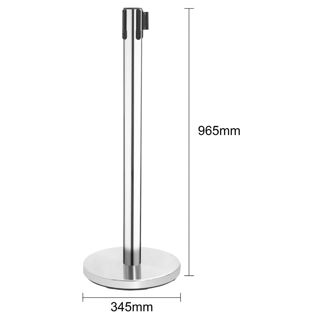 JA341 Bolero Polished Black Strap Barrier St/St 3m (Set 2)