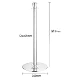 JA342 Bolero Flat Base Barrier Banner Post Polished Stainless Steel (Set 2)