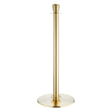 JA343 Bolero Flat Base Barrier Banner Post Brushed Brass (Set 2)