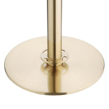 JA343 Bolero Flat Base Barrier Banner Post Brushed Brass (Set 2)