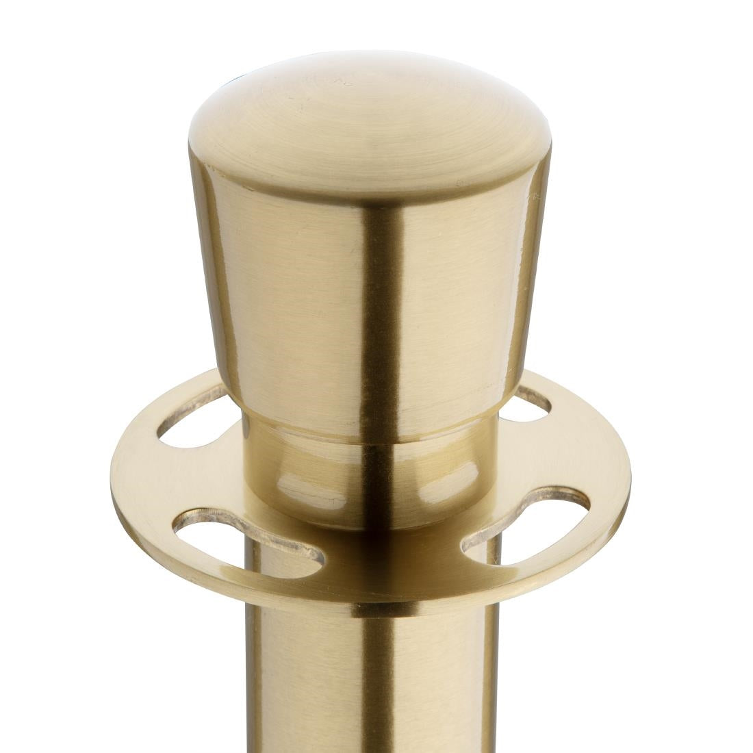 JA343 Bolero Flat Base Barrier Banner Post Brushed Brass (Set 2)