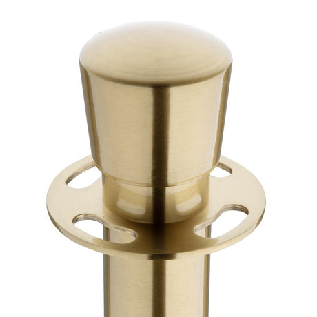 JA343 Bolero Flat Base Barrier Banner Post Brushed Brass (Set 2)