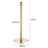 JA343 Bolero Flat Base Barrier Banner Post Brushed Brass (Set 2)