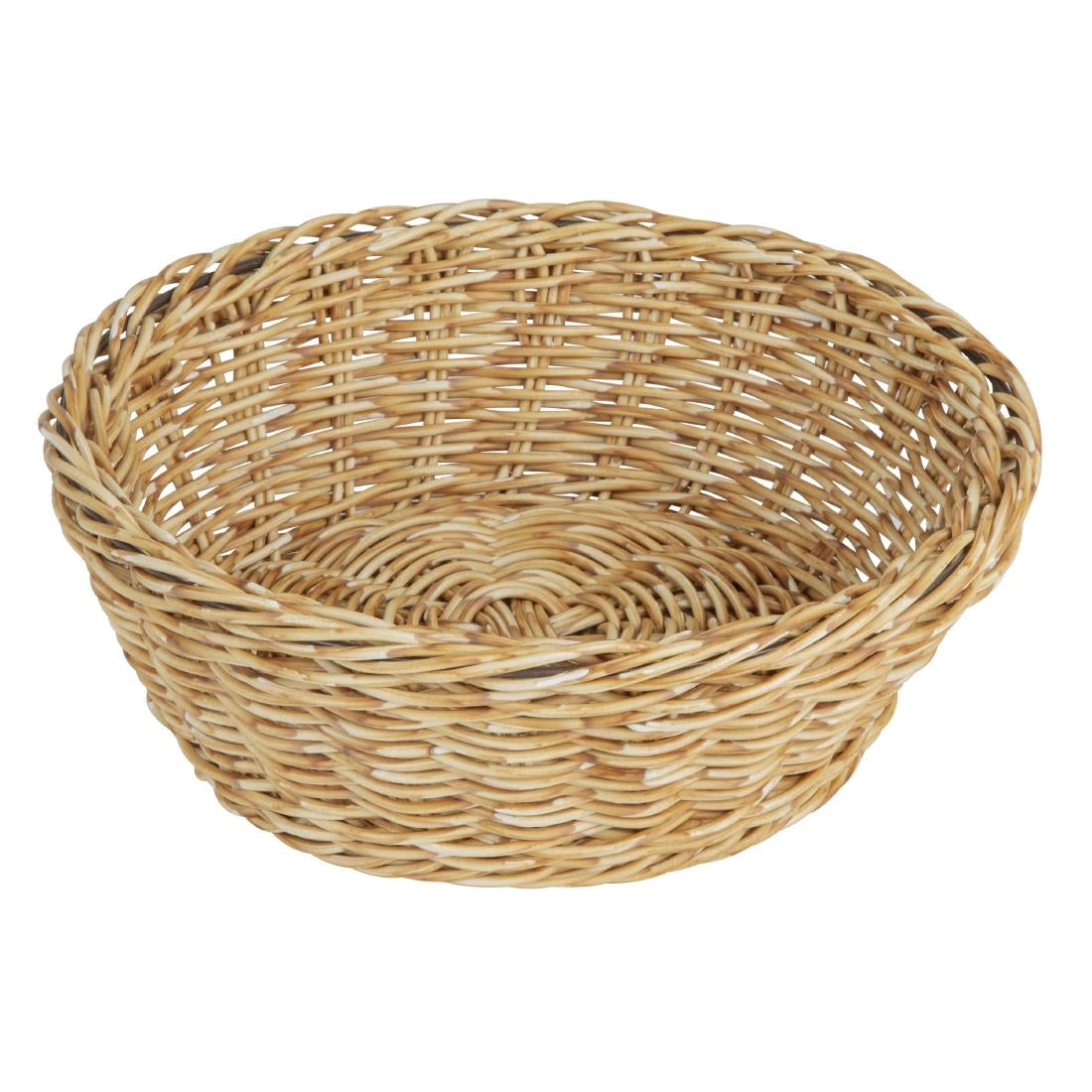 JA351 Olympia Round Basket Light Polywicker - 220x80mm