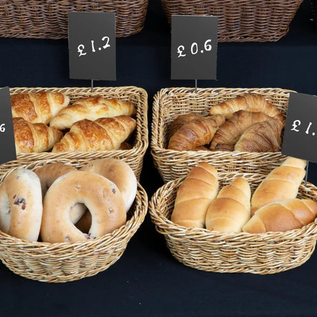 JA351 Olympia Round Basket Light Polywicker - 220x80mm