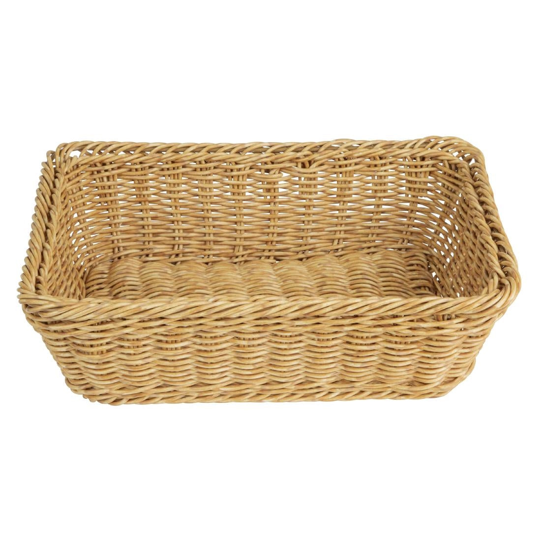 JA353 Olympia Rectangular Basket Light Polywicker - 300x230x90mm