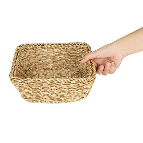 JA354 Olympia Square Basket Light Polywicker - 230x230x90mm