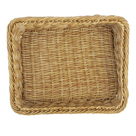 JA355 Olympia Rectangular Display Basket Light Polywicker - 170x360x300mm