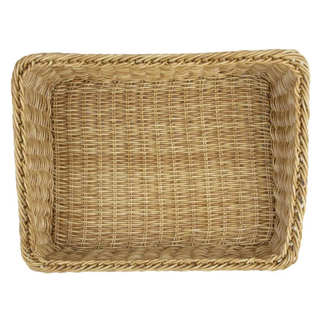 JA356 Olympia Rectangular Display Basket Light Polywicker - 210x525x385mm