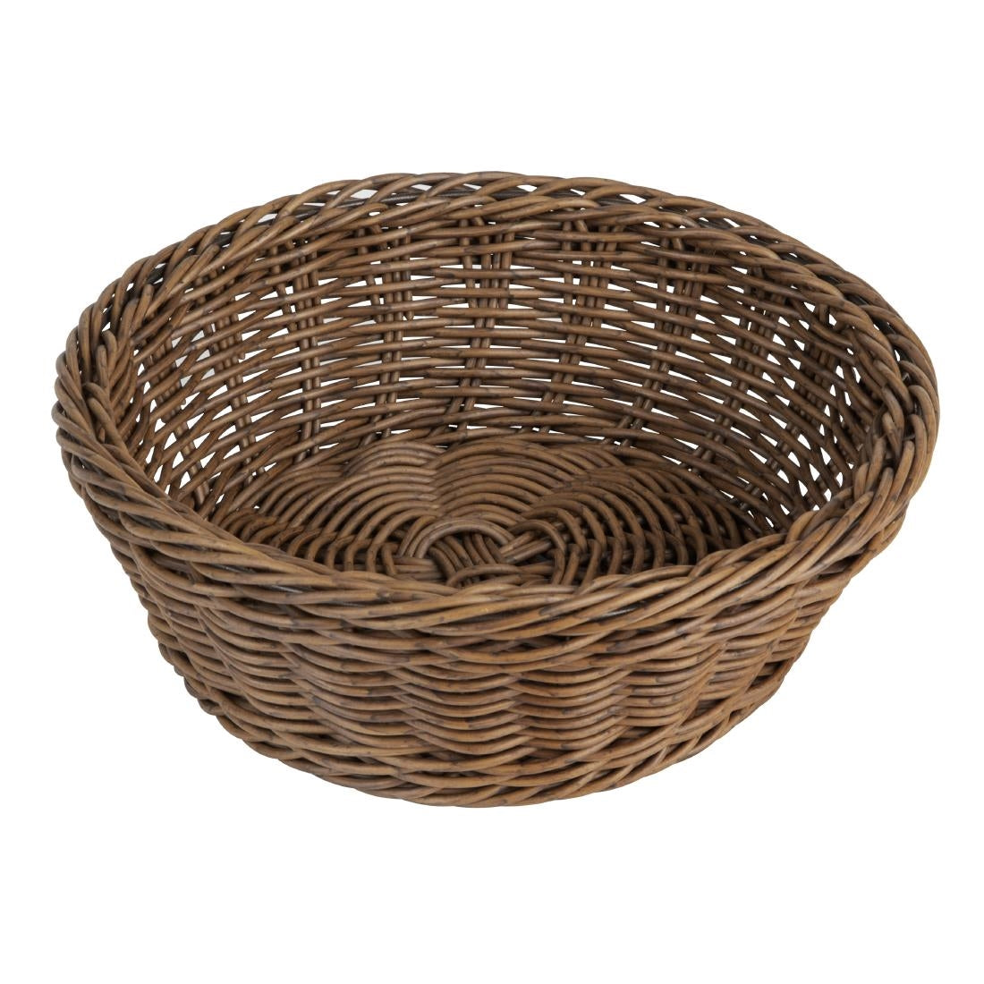 JA358 Olympia Round Basket Dark Polywicker - 220x80mm