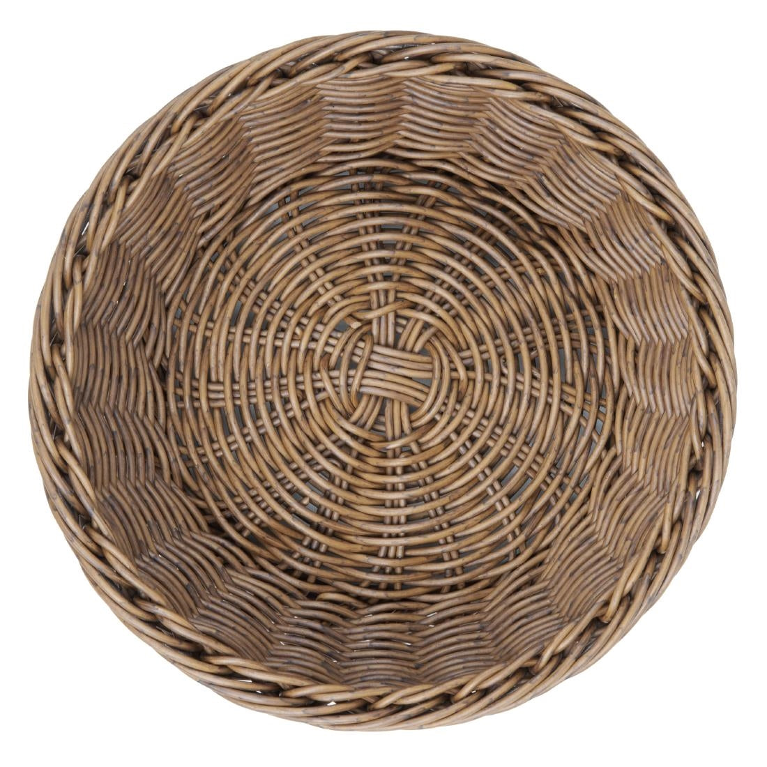 JA358 Olympia Round Basket Dark Polywicker - 220x80mm
