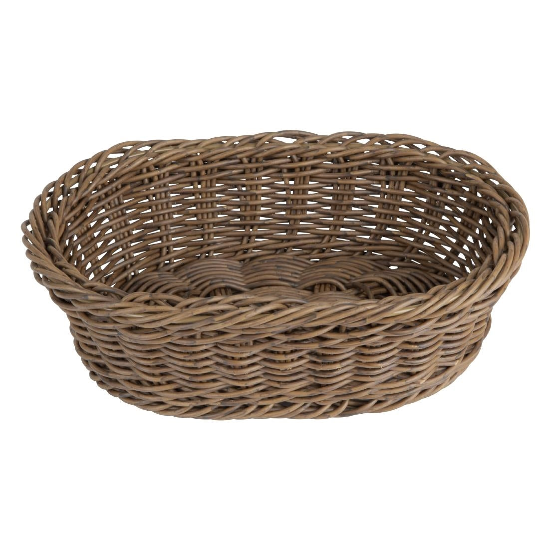 JA359 Olympia Oval Basket Dark Polywicker - 240x170x70mm