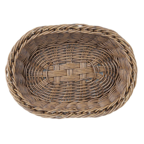 JA359 Olympia Oval Basket Dark Polywicker - 240x170x70mm