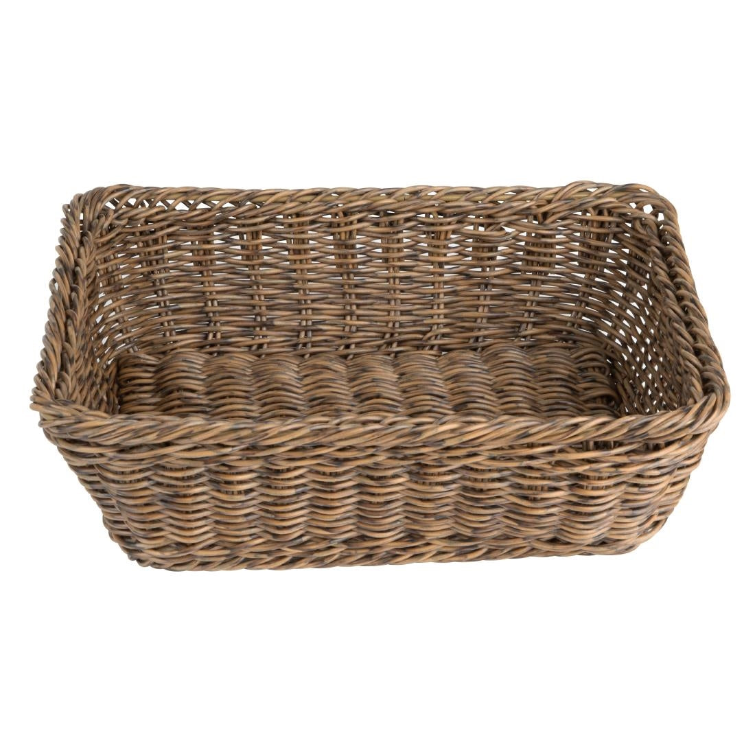 JA360 Olympia Rectangular Basket Dark Polywicker - 300x230x90mm