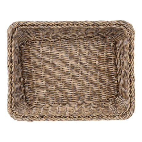 JA360 Olympia Rectangular Basket Dark Polywicker - 300x230x90mm