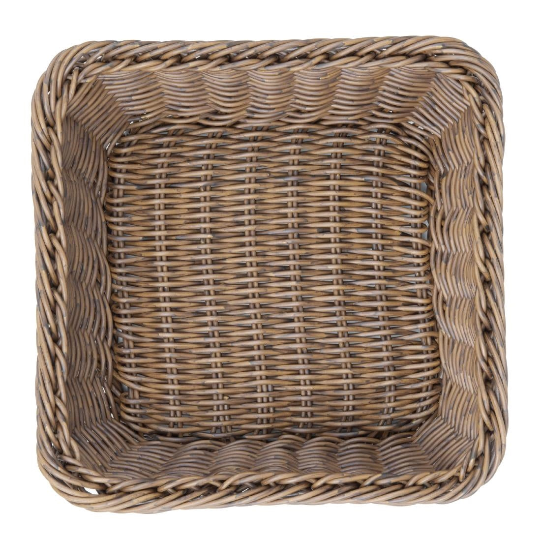 JA361 Olympia Square Basket Dark Polywicker - 230x230x90mm
