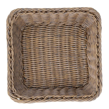 JA361 Olympia Square Basket Dark Polywicker - 230x230x90mm