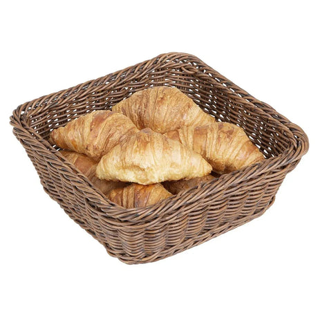 JA361 Olympia Square Basket Dark Polywicker - 230x230x90mm