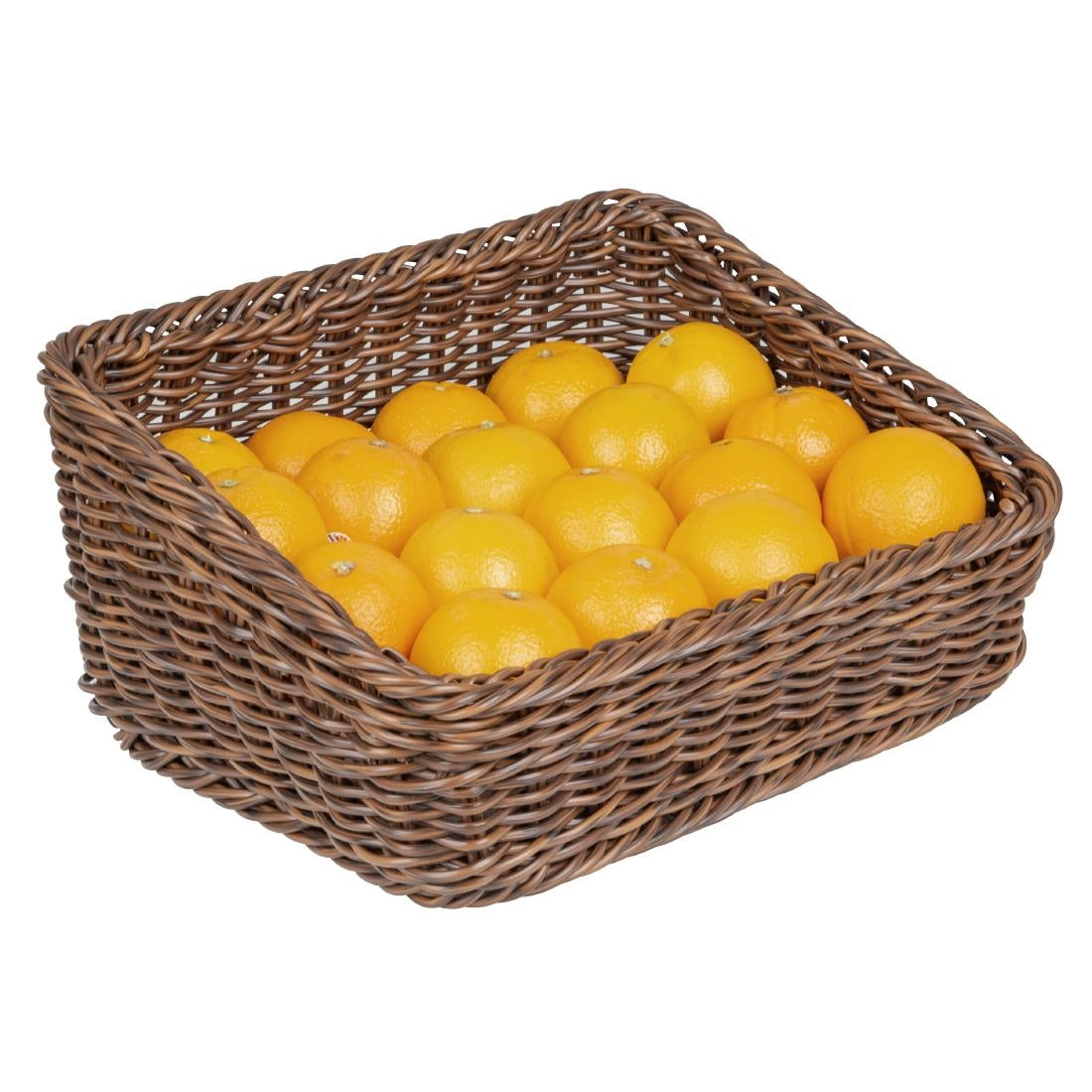JA362 Olympia Rectangular Display Basket Dark Polywicker - 170x360x300mm