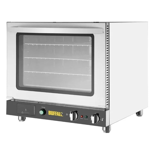 JA371 Buffalo Bakery Convection Oven with Steam 66Ltr 2.8kW. Fits 4x 2/3GN or 4x 460x330mm bakery trays