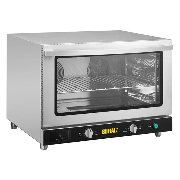 JA399 Buffalo Bakery Convection Oven with Steam 100Ltr Single Phase Single phase 4.6kW. Fits 4x 1/1GN or 4x 600x400 bakery trays