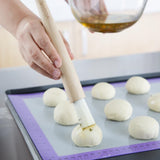 JA524 Vogue Wooden Handle Round Pastry Brush - 25mm