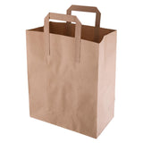 JA528 Fiesta Recyclable Flat Handle Bag Brown – Medium (Pack 250)