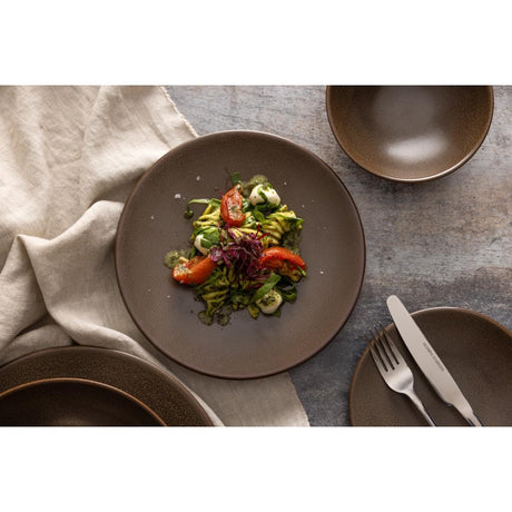 JA551 Olympia Ember Mahogany Coupe Plate - 230mm 9" (Box 6)