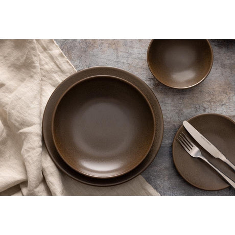 JA554 Olympia Ember Mahogany Low Coupe Bowl - 230x47mm 9" (Box 4)