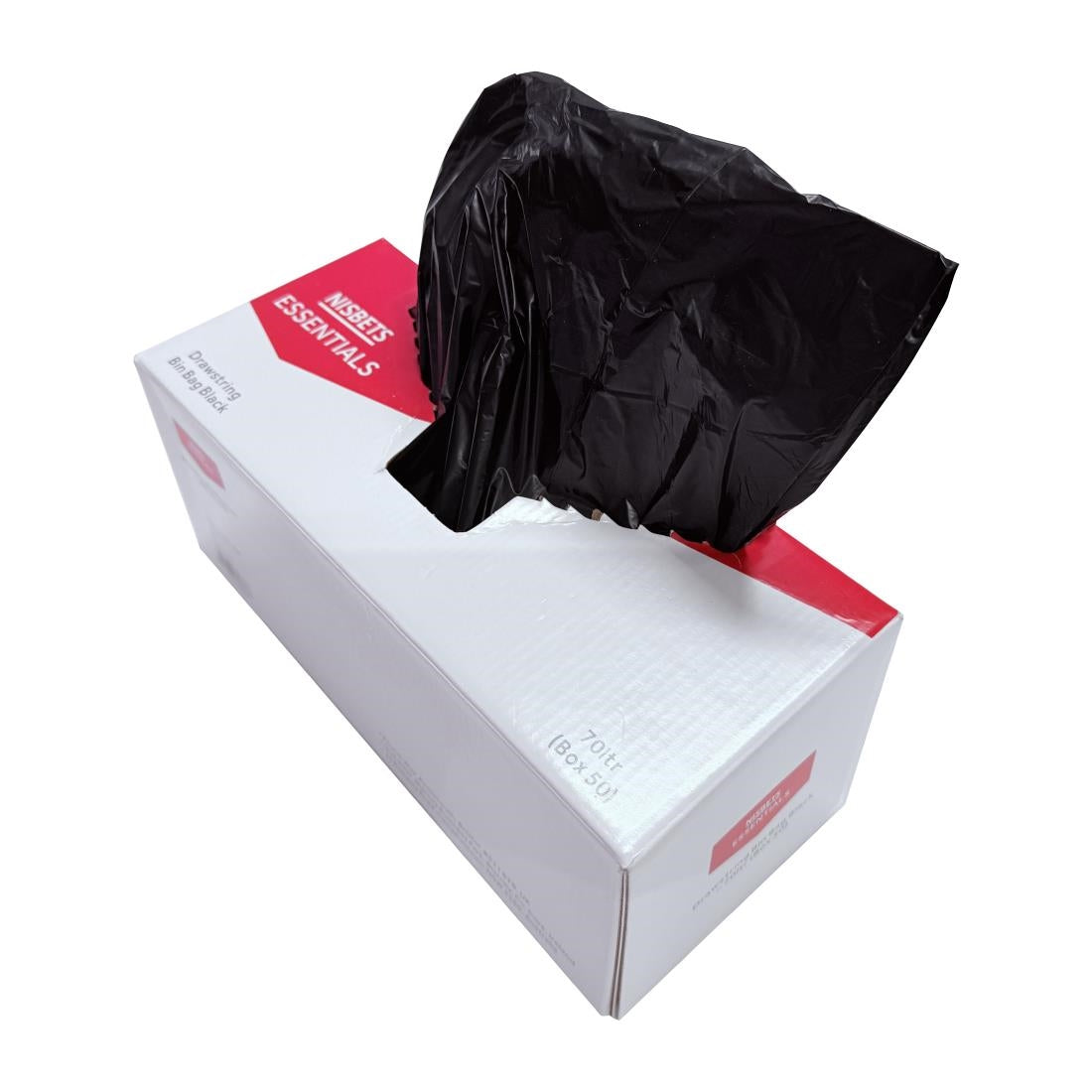 JA599 Nisbets Essentials Medium Duty Bin Bag Black - 70ltr (Pack 50)