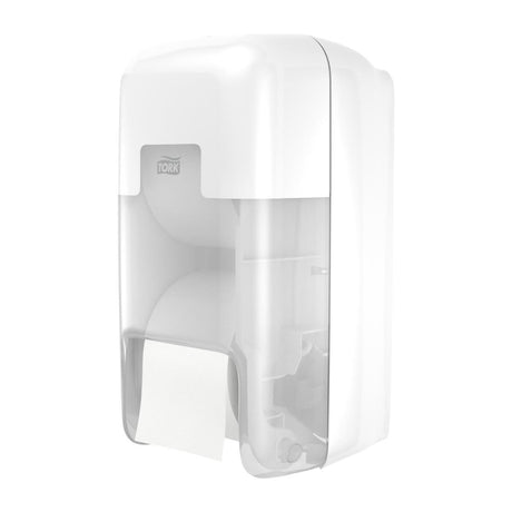 JA854 Tork OptiServe Coreless 2-Roll T/R Dispenser White 1