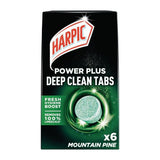 JA860 Harpic Power Plus Toilet Tab Pine (Pack 6) - JD Catering Equipments Ltd