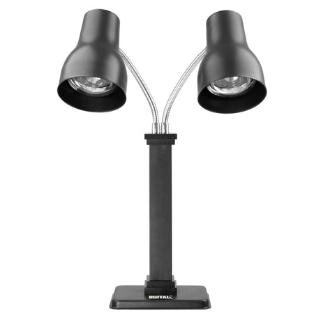 JA868 Double Food Warmer Heating Lamp – Matt Black