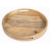 JA886 Olympia Mango Wood Round Deep Sided Tray - 400x50mm