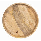 JA886 Olympia Mango Wood Round Deep Sided Tray - 400x50mm