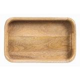 JA887 Olympia Mango Wood Rectangular Deep Sided Tray - 300x190x50mm