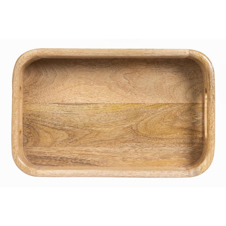 JA887 Olympia Mango Wood Rectangular Deep Sided Tray - 300x190x50mm