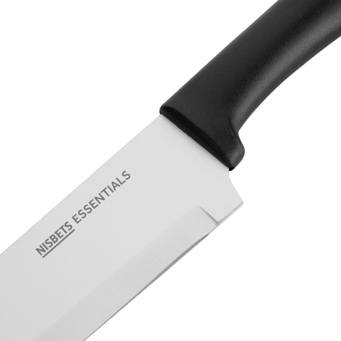 JA906 Nisbets Essentials Black Chef Knife 8"