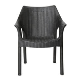JA910 Bolero Elements Polypropylene Arm Chair Black (Set 4)