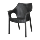 JA910 Bolero Elements Polypropylene Arm Chair Black (Set 4)