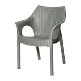 JA912 Bolero Elements Polypropylene Arm Chair Olive Green (Set 4)