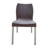JA914 Bolero Elements Polypropylene Rattan Side Chair Dark Brown(Set 4)