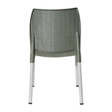 JA915 Bolero Elements Polypropylene Rattan Side Chair Olive Green  (Set 4)
